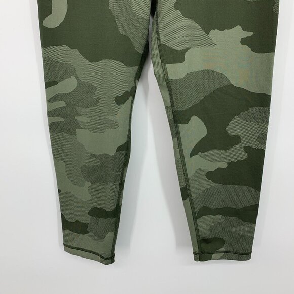 Aerie Offline Leggings High Rise 7/8 Green Camo Pull On Short Inseam - Picture 4 of 9